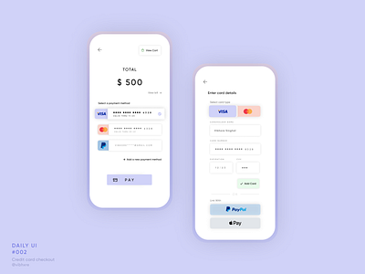 Credit Card Checkout | Daily UI #002 002 app design checkout credit card daily ui daily ui 002 dailyui dailyui002 figma mobile app design mobile design mobile ui payment payment app ui user interface ux ux design web design