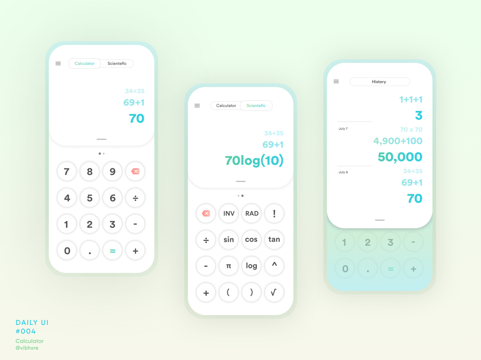 Calculator Concept | Daily UI #004 by Vibhore Singhal on Dribbble