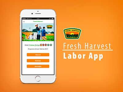 Fresh Harvest | Labor App comunication comunity field fields food fresh harvest icon labor socialmedia ui user experience ux worker workers