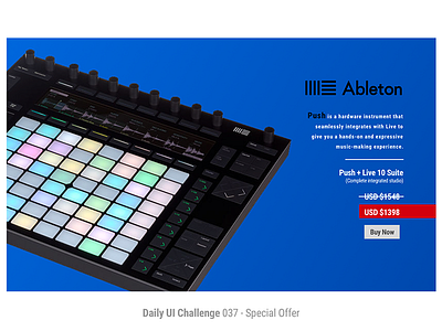 Special Offer ableton app dailyui icon push ui uichallenge user experience ux web