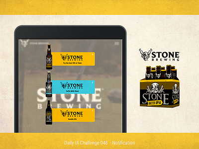Notification app beer craftbeer dailyui icon stone ui uichallenge user experience ux web