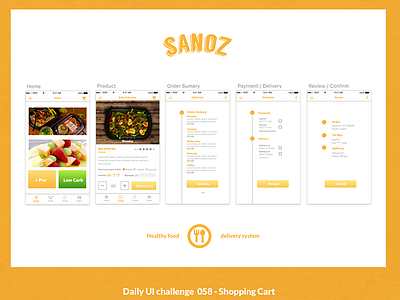 Shopping cart app healty shopping shoppingcar ui uidaily ux