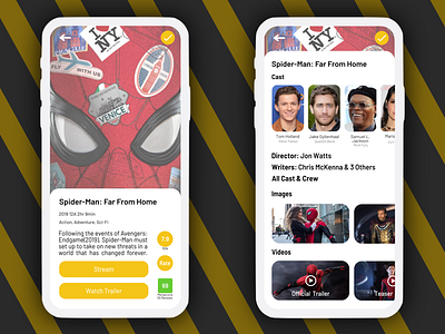 IMDb Movie Page Concept app concept concept imdb imdb app marvel movie page spider man spider man ui