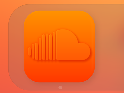 Soundcloud Icon MacOS Big Sur 3d affinity designer big sur concept icon logo neumorphism soft ui soundcloud ui