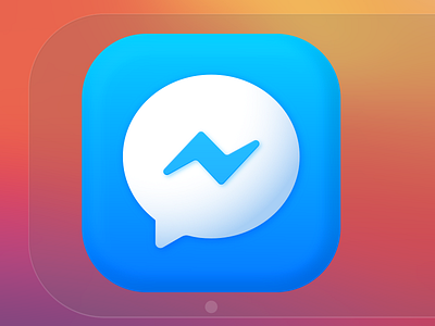 Messenger Icon Big Sur 3d affinity designer app big sur concept design icon logo neumorphism soft ui