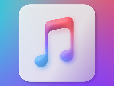 Apple Music Icon For Big Sur 3d affinity designer app apple music big sur design fluent design icon logo neumorphism soft ui ui
