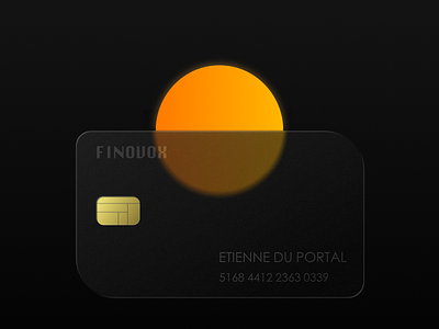 Translucent Card - Fluent Design affinity designer bank card card concept finovox fluent design soft ui translucent ui