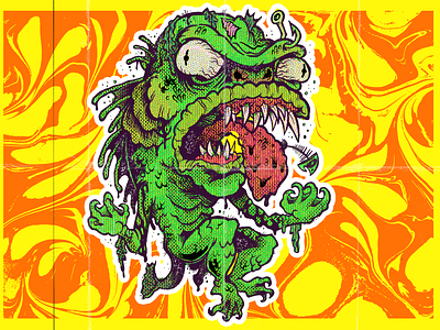 Swamp gigposter illustration illustration art monster poster art terror texture