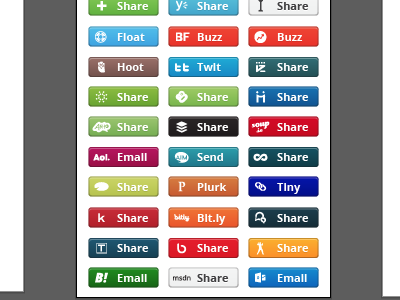 Social Media Share Buttons 3 buttons share shareaholic social social media