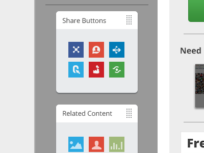 Share Buttons and Related Content flat panel related share