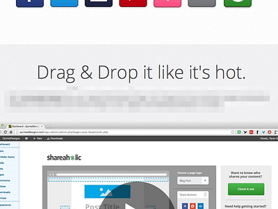Drag & Drop it like it's hot buttons share shareaholic social social media