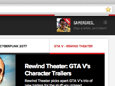 Stay a while, and listen! dropdown header ign navigation