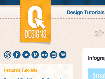 QuintalDesigns Redesign gedy header redesign ribbon social media website