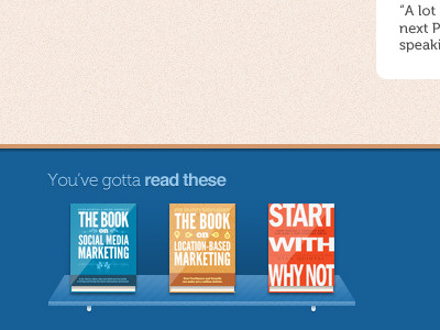 Books in the footer books bookshelf footer read sinek social media start with why
