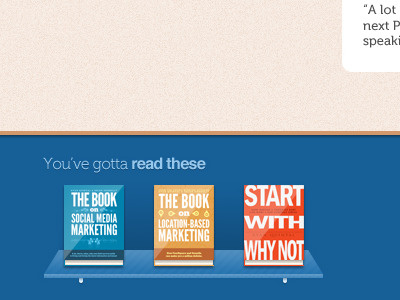 Books in the footer