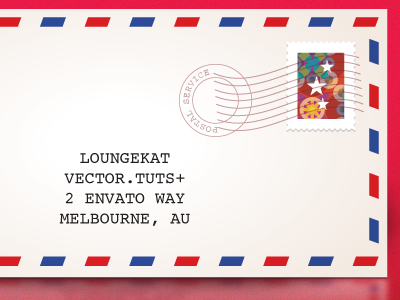 Envelope Tutorial - In Progress envelope postal stamp vectortuts