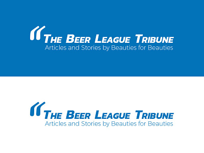 Beer League Tribune Logo graphic design hockey logo design sports web logo