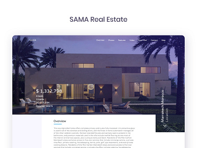 Sama Real Estate clean design design home page interface product design simple design ui ui design uiux user experience web website website design