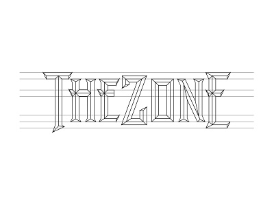 The Zone illustration lettering logotype