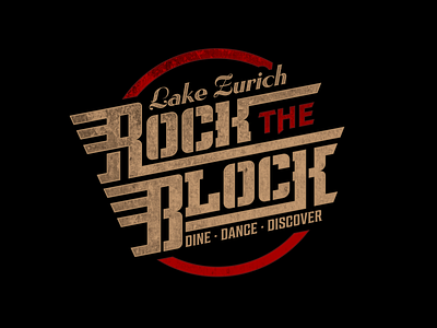 Rock the Block bar black dance design food fun grunge lettering logo logotype music rock zurich