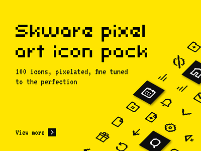 Skware - pixel art icon pack, 100 icons for FREE