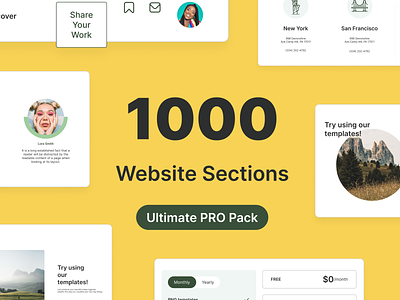 1000+ Website Sections Ultimate Pack