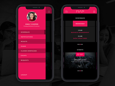 App for college students by Camila Oliveira on Dribbble