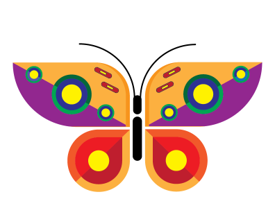 Colorful Butterfly Vector Illustration