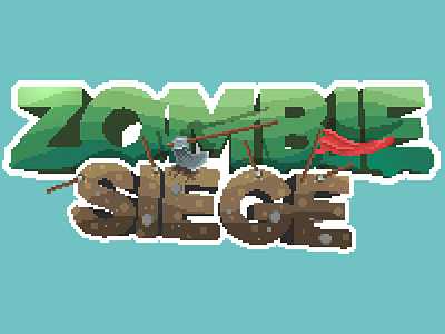 Zombie Siege clean design logo logo design minimalism pixel pixel art