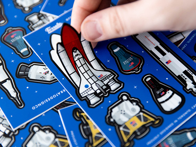 NASA spacecraft sticker pack