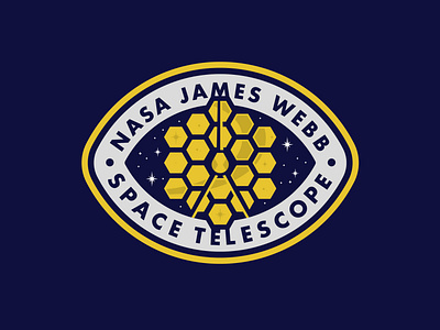 James Webb Space Telecope Badge badge badge design illustration james webb james webb space telescope logo mission patch nasa nasa badge space space design space telecope stars