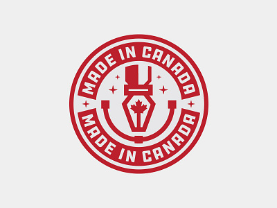 Made in Canada badge badge design canada design illustration logo logoinspirations maple leaf red sticker typography