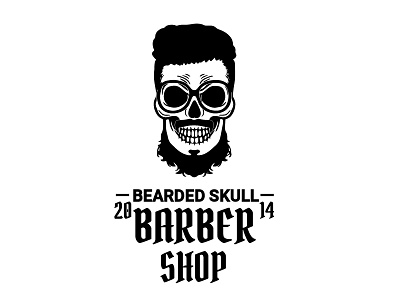 Logo design for Barber shop with handdrawn icon.