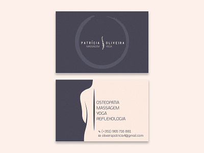 Business Card for a Massage Therapist brand business card design business card mockup business card template logo massage massage therapy yoga