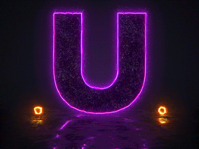 U of Universe animation animation 2d animation design particles purple reflection space stars