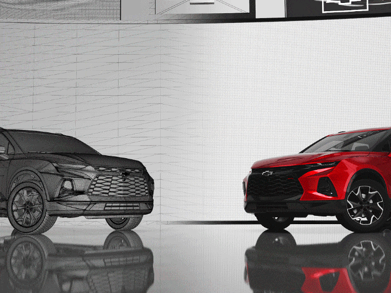 3D Blazer Animation 3d 3d model animation automotive logo design motion design reflection screen transitions