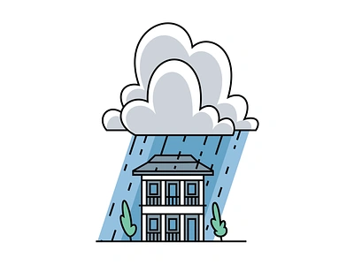 Storm Clouds greyhouse home homesweethome illustration monoline porch rain raincloud raindrops rainyday showers storm stormclouds stormshower stormy thundercloud thunderstorm twostoryhouse vector wet