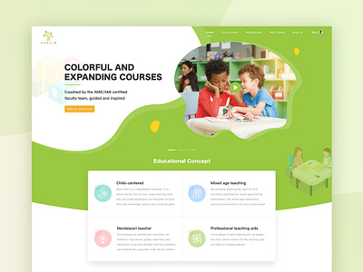 Early childhood education official website ai illustration ps ui 设计