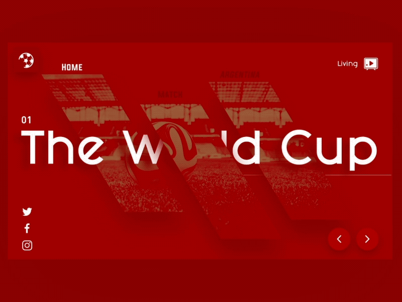 The World Cup Web UI Design design ui web design app interface