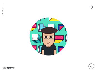 Self Porotrait design illustration ui ux