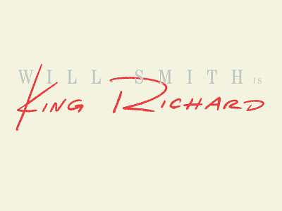 King Richard Title Treatment lettering logo title treatment type typography