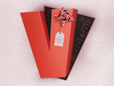 V is for Valentine's chocolate box v valentines