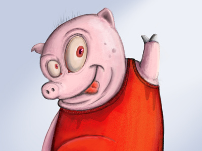 Marranito cartoon doodle pig