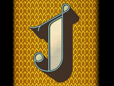 J letter, finished. typography
