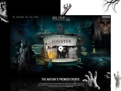 EVIL DEAD HORROR NIGHTS 26 - Web Design branding design graphic design identity illustration illustrator type typography web