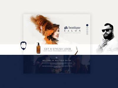 GK Boutique Salon - Web Presentation branding design graphic design identity illustration illustrator type typography web