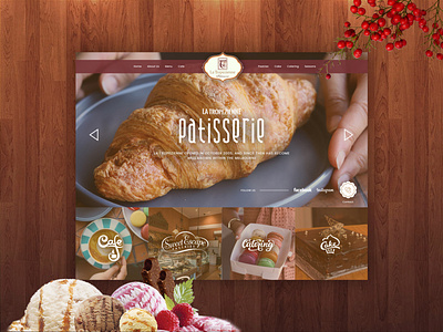 La Tropezienne Patisserie - Web Presentation branding design graphic design identity illustration illustrator typography web webdeign webdesign webpresentation