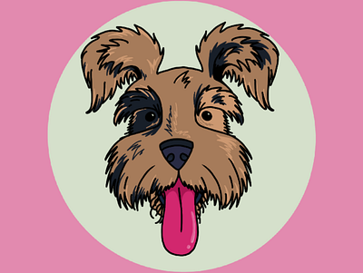 Happy Pup design dog illustration logo pup