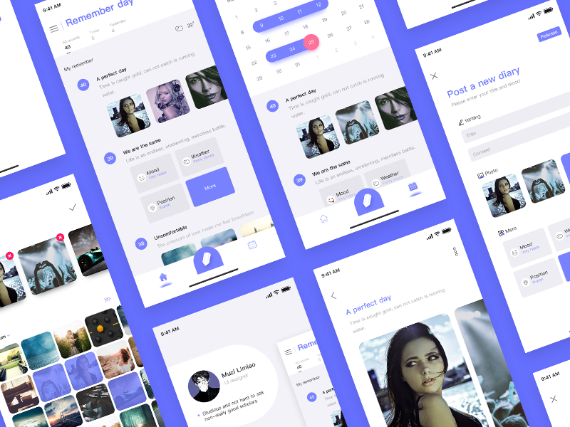 Daily record app concept design by 𝙈𝙪𝙯𝙞 on Dribbble