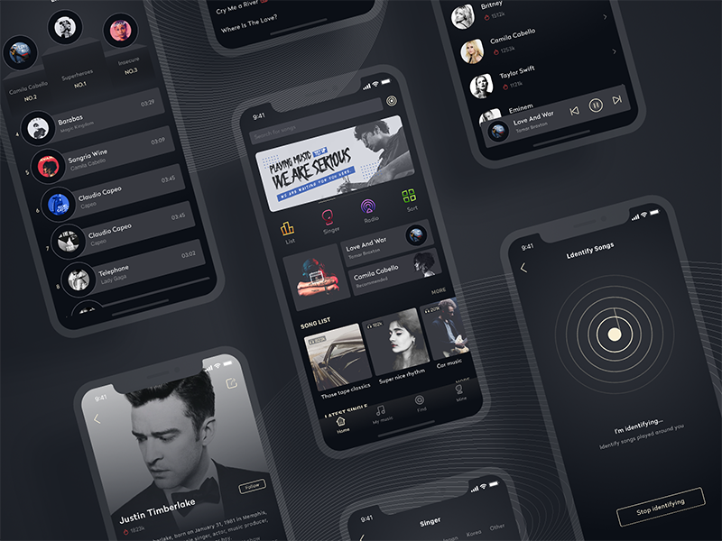 A music app design by 𝙈𝙪𝙯𝙞 for BestDream on Dribbble